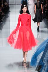 Dior Fall 2012 Sheer Plisse Midi Skirt 