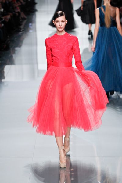 Dior Fall 2012 Embroidered HighNeck Blouse in Pink - Lyst