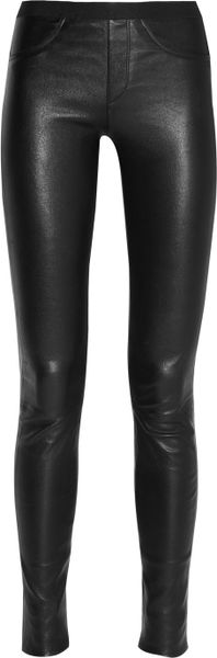 Helmut Lang Stretchleather Skinny Pants in Black - Lyst