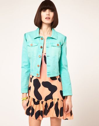 House Of Holland Bleach Denim Jacket with Zip Off Sleeves - Lyst