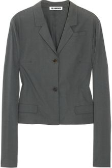 Jil Sander Drawstring-detailed Cotton-blend Blazer - Lyst