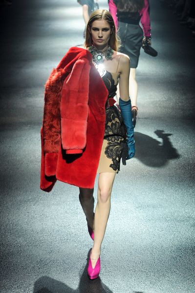 Lanvin Fall 2012 Sleeveless Cream Cocktail Short Dress Heavily Embellished with Lace in Black (red) - Lyst