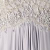 Marchesa Strapless Empire Gown with Beaded Bodice in Silver - Lyst