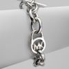 Michael Kors Logo Lock Chain Link Bracelet/silvertone in Silver - Lyst