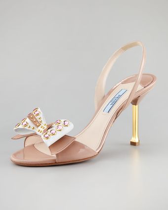  Crystal Bow Slingback Sandal 