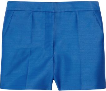 Stella McCartney High-waisted Wool and Silk-blend Shorts - Lyst