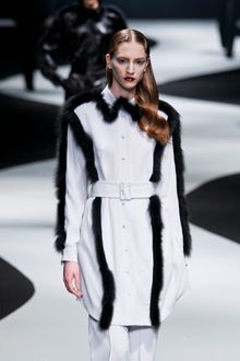 Viktor & Rolf Fall 2012 Tailored Coat with Mink Trim - Lyst