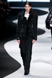 Viktor & Rolf Fall 2012 Tailored Trousers with Mink Trim - Lyst