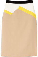 Vionnet Color-block Stretch-crepe Pencil Skirt