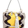 Diane Von Furstenberg Penny Wave Grey/Yellow Suede Bucket Bag in Gray (grey) - Lyst
