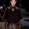 Givenchy Fall 2012 Brown Crew Neck Raglan Top With Kimono Sleeves & Embellished Neckline in Brown - Lyst