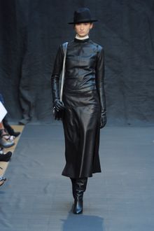 Hermes Fall 2012 Leather Midi Skirt  - Lyst