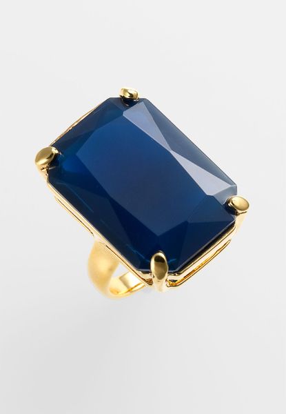Kate Spade Treasure Chest Statement Ring in Blue (navy) - Lyst