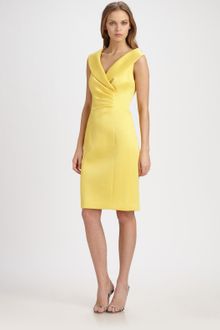 Kay Unger Pleat Dress - Lyst