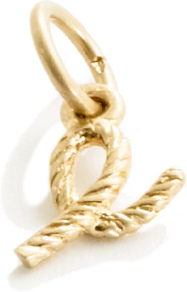 Madewell Memento Letter E Charm in Gold (light worn gold) - Lyst