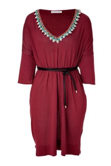 Matthew Williamson Ruby Embroidered Silk Knit Kimono Dress - Lyst