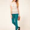 River Island Jade Coloured Jean in Green (teal) - Lyst