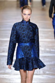 Stella McCartney Fall 2012 Full Sleeve Mini Dress WIth Flared Hem & Botanical Embroidery  - Lyst