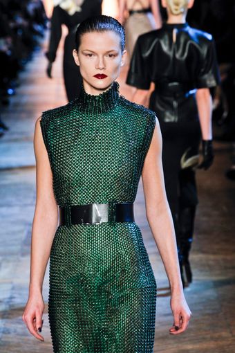 Yves Saint Laurent Fall 2012 Black Wide Waist Belt - Lyst