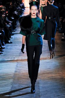 Yves Saint Laurent Fall 2012 Black Ankle Length Leather Boots - Lyst
