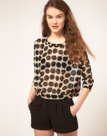 ASOS Collection  Jumper in Spotted Net - Lyst