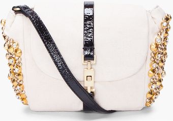 By Malene Birger Cabri Canvas Embellished Clutch - Lyst