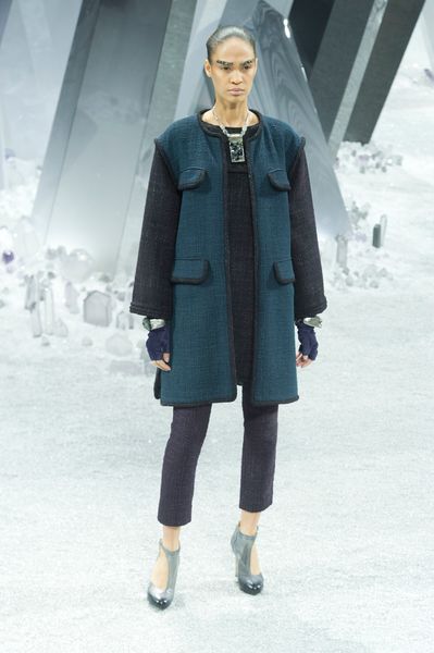 Chanel Fall 2012 Four Pocket Sleeveless Coat In Blue in Blue - Lyst