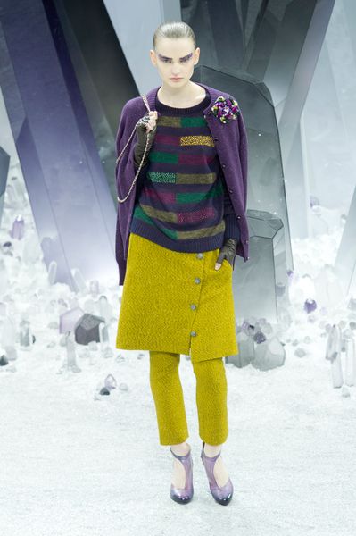 Chanel Fall 2012 Purple Striped Sweater in Purple - Lyst