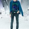Chanel Fall 2012 Textured Straight Pants In Blue in Blue - Lyst