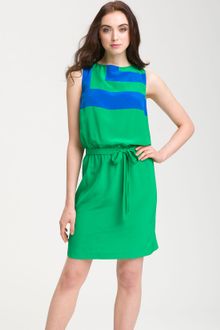 Donna Morgan Colorblock Crêpe De Chine Dress - Lyst