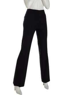 Elie Tahari Navy Stretch Wool Theora Flat Front Pants - Lyst