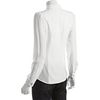 Gucci Ivory Silk Chiffon Button Front Blouse in White (ivory) - Lyst