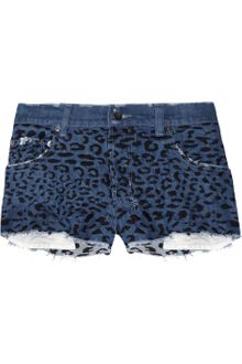 Ksubi Alberceque Leopard-print Cut-off Denim Shorts - Lyst