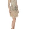 Matthew Williamson Lacquer Lace Feathered Dress in Blue (gold) - Lyst