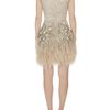 Matthew Williamson Lacquer Lace Feathered Dress in Blue (gold) - Lyst