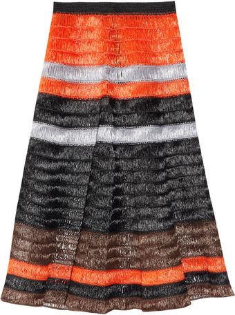 Proenza Schouler Striped Raffia Skirt - Lyst