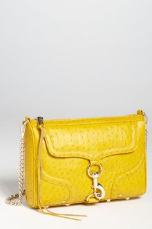 Rebecca Minkoff Mac Ostrich Embossed Clutch - Lyst