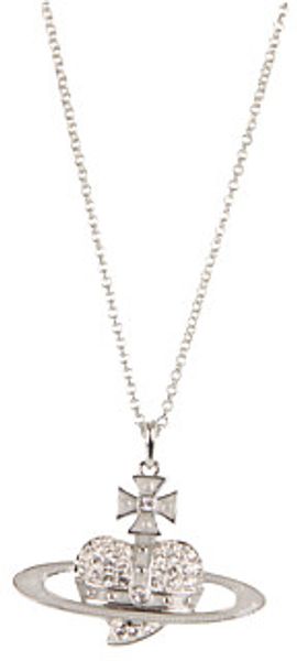 Vivienne Westwood Reverse Heart Large Pendant in White (c) - Lyst