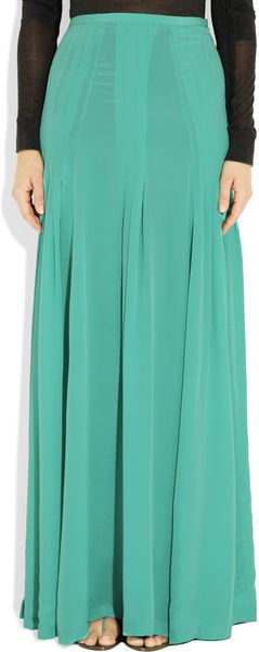 Antik Batik Jane Pleated Silk-crepe Maxi Skirt - Lyst