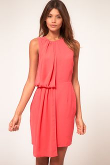 ASOS Collection Asos Crepe Dress with Drape - Lyst