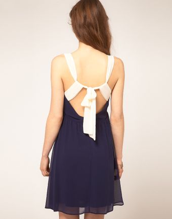 ASOS Collection Asos Mini Dress with Tie Back - Lyst