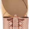 Christian Louboutin Metal Nodo 150 Watersnake Slingbacks in Brown (gold) - Lyst