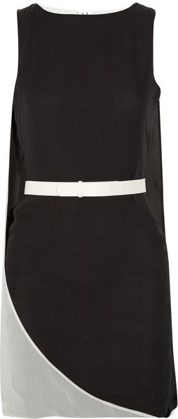  Cape-back Silk-chiffon Dress 