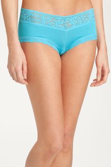 Hanky Panky Lace Trim Knit Boyshorts - Lyst
