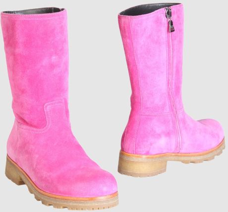 Prada Prada  Ankle Boots in Pink (camel) - Lyst