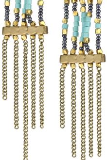Vanessa Mooney Achoura Swinging Chain Earrings - Lyst