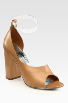 3.1 Phillip Lim Cody Leather Peep Toe Dorsay Sandals - Lyst