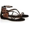 Alaïa Studded Suede Sandals in Brown (black) - Lyst