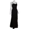 Alberto Makali Black Feathered Tulle with Beading Strapless Gown in Black - Lyst