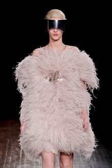 Alexander McQueen Fall 2012 Ostrich Feather Adorned Dress - Lyst